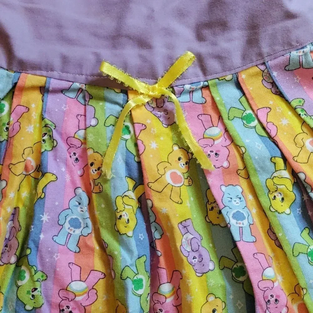 Care Bears Dress Size 18 Months Vintage Homemade Sleeveless Rainbow Summer